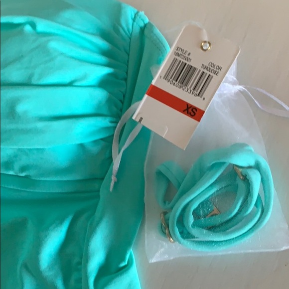 NWT Anne Cole Live In Color Twist Front Bandeau - Picture 9 of 10